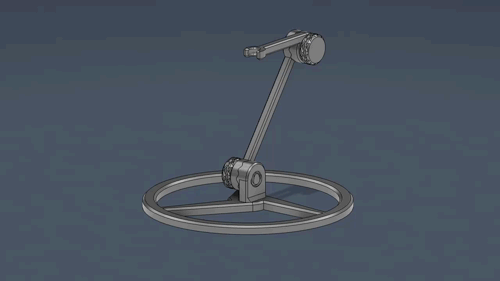 Titan Action Stand demo — figure mounted in dynamic action pose on adjustable stand