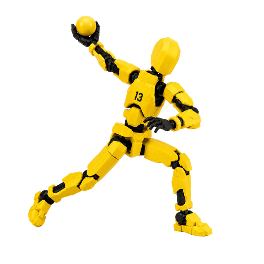 Yellow Titan Cricket · The Yellow Brigade · 13-Joint Articulated Cricket Action Figure · CSK Fan Pick · Titan Toys