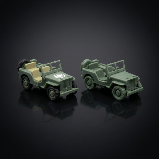 Jeep Kit Card snap-together model — parts