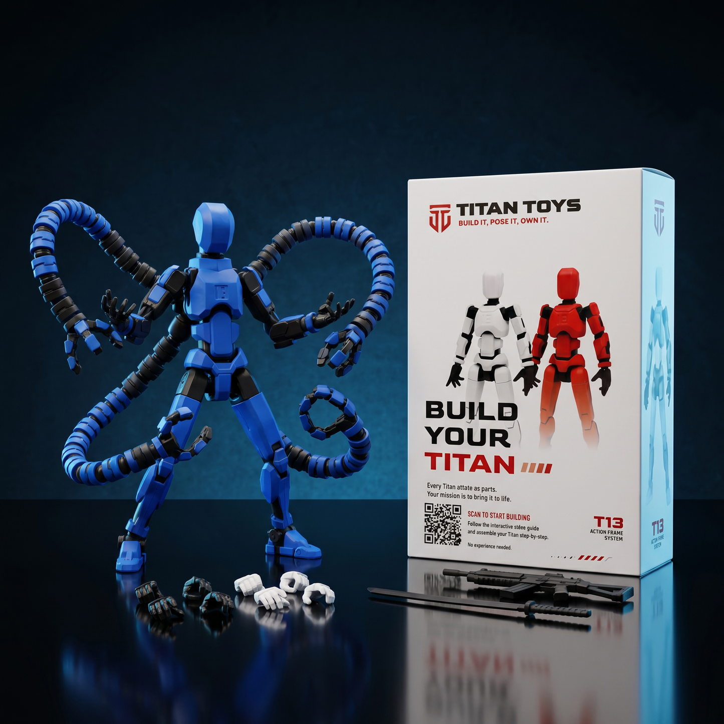 Octo Titan Deep-Sea Blue complete kit with Titan Toys box