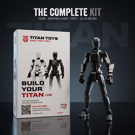 Titan Black complete kit — retail box with figure and swappable hands