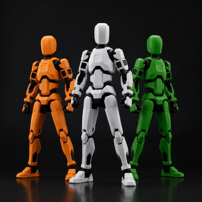 Titan Tiranga Squad · The Tricolour Trio · Saffron + White + Green 3-Figure Articulated Action Set · Made in India · Titan Toys