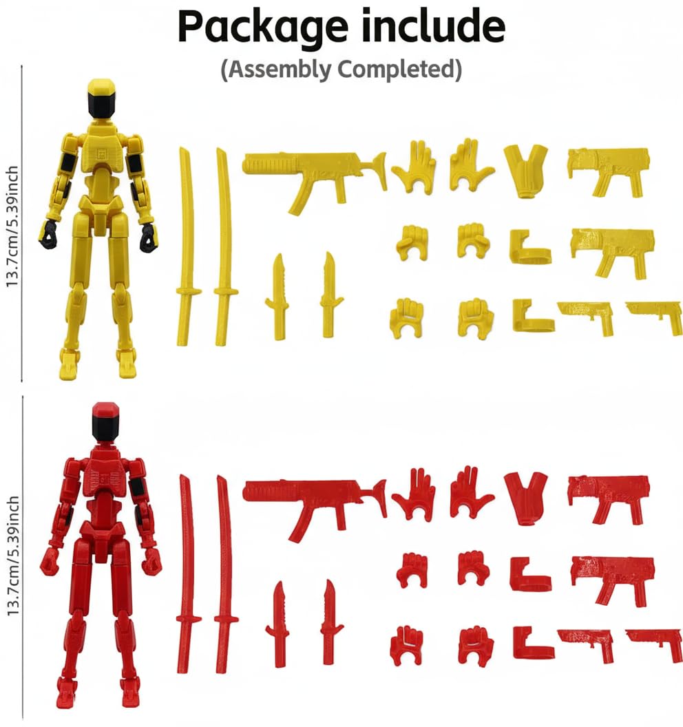 Yellow & Red Duo · Sun & Fire Squad · 2-Figure Articulated Action Set · Titan Toys