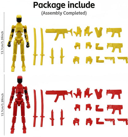 Yellow & Red Duo · Sun & Fire Squad · 2-Figure Articulated Action Set · Titan Toys