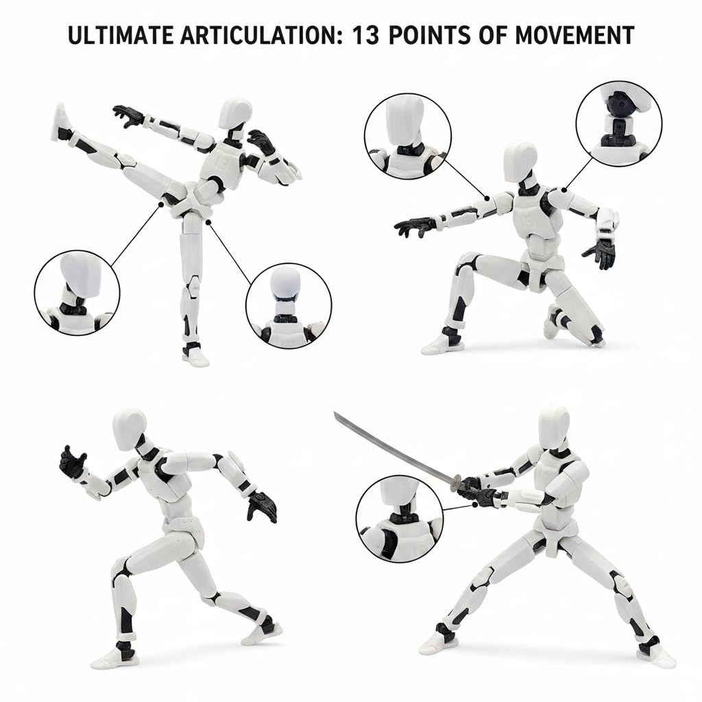 Black & White Duo · Shadow & Harmony · 2-Figure Articulated Action Set · Titan Toys