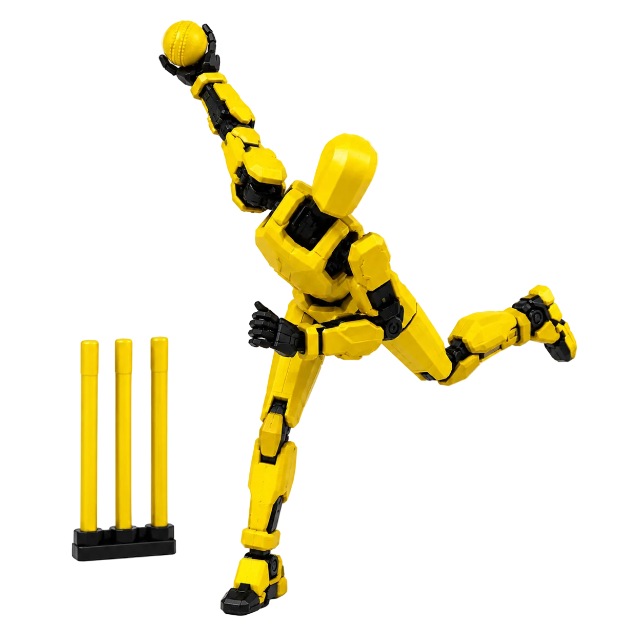 Yellow Titan Cricket · The Yellow Brigade · 13-Joint Articulated Cricket Action Figure · CSK Fan Pick · Titan Toys
