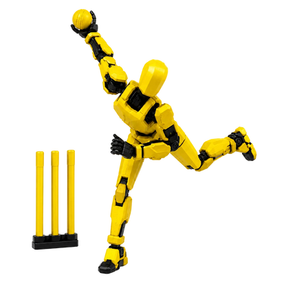 Yellow Titan Cricket · The Yellow Brigade · 13-Joint Articulated Cricket Action Figure · CSK Fan Pick · Titan Toys