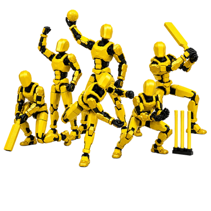 Yellow Titan Cricket · The Yellow Brigade · 13-Joint Articulated Cricket Action Figure · CSK Fan Pick · Titan Toys