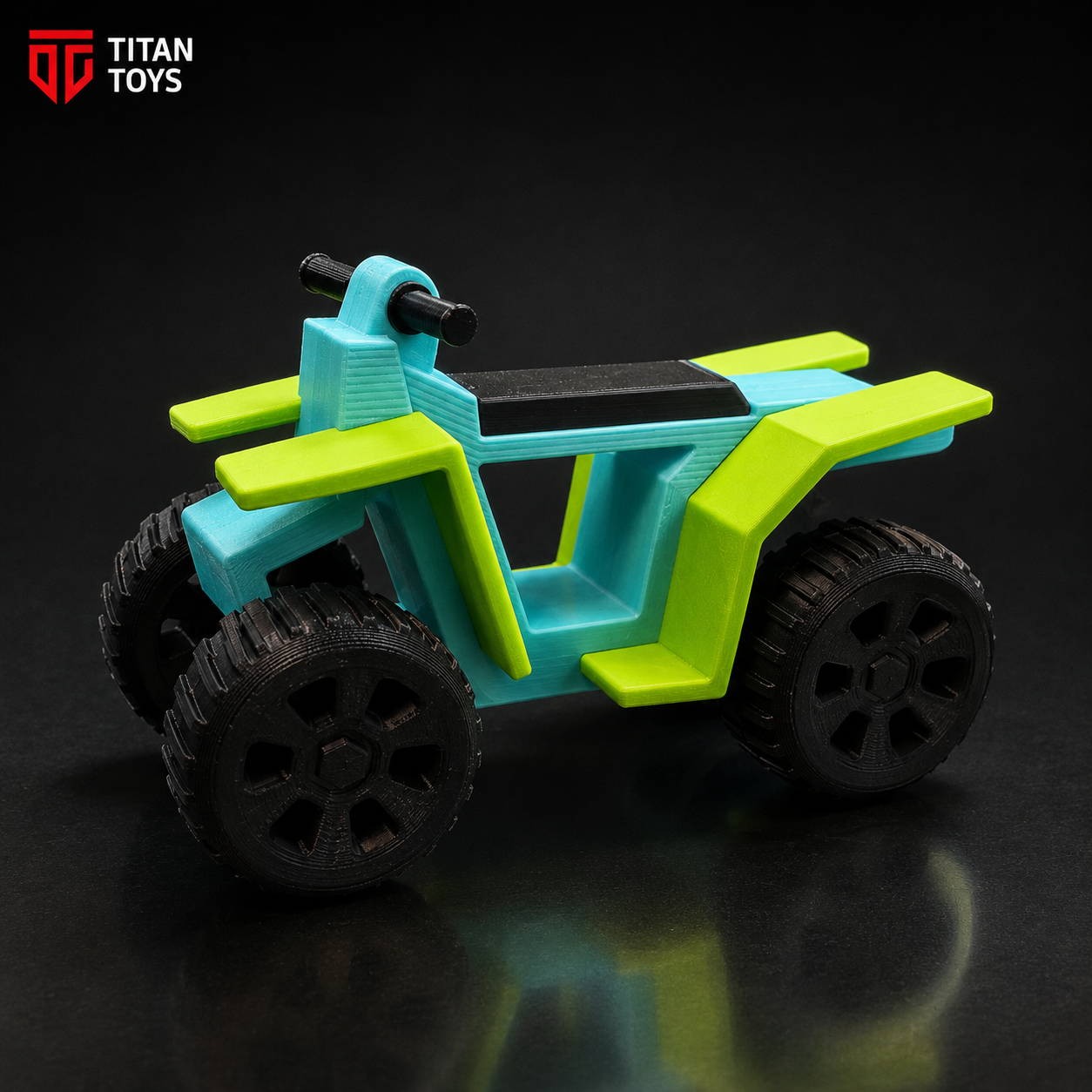 Titan 13 ADV modular parts breakdown — wheels axles frame components for build-it-yourself ATV by Titan Toys
