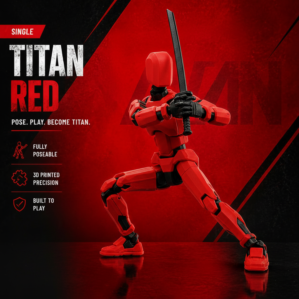 Red Titan · The Warrior · 13-Joint Articulated Action Figure · Titan Toys