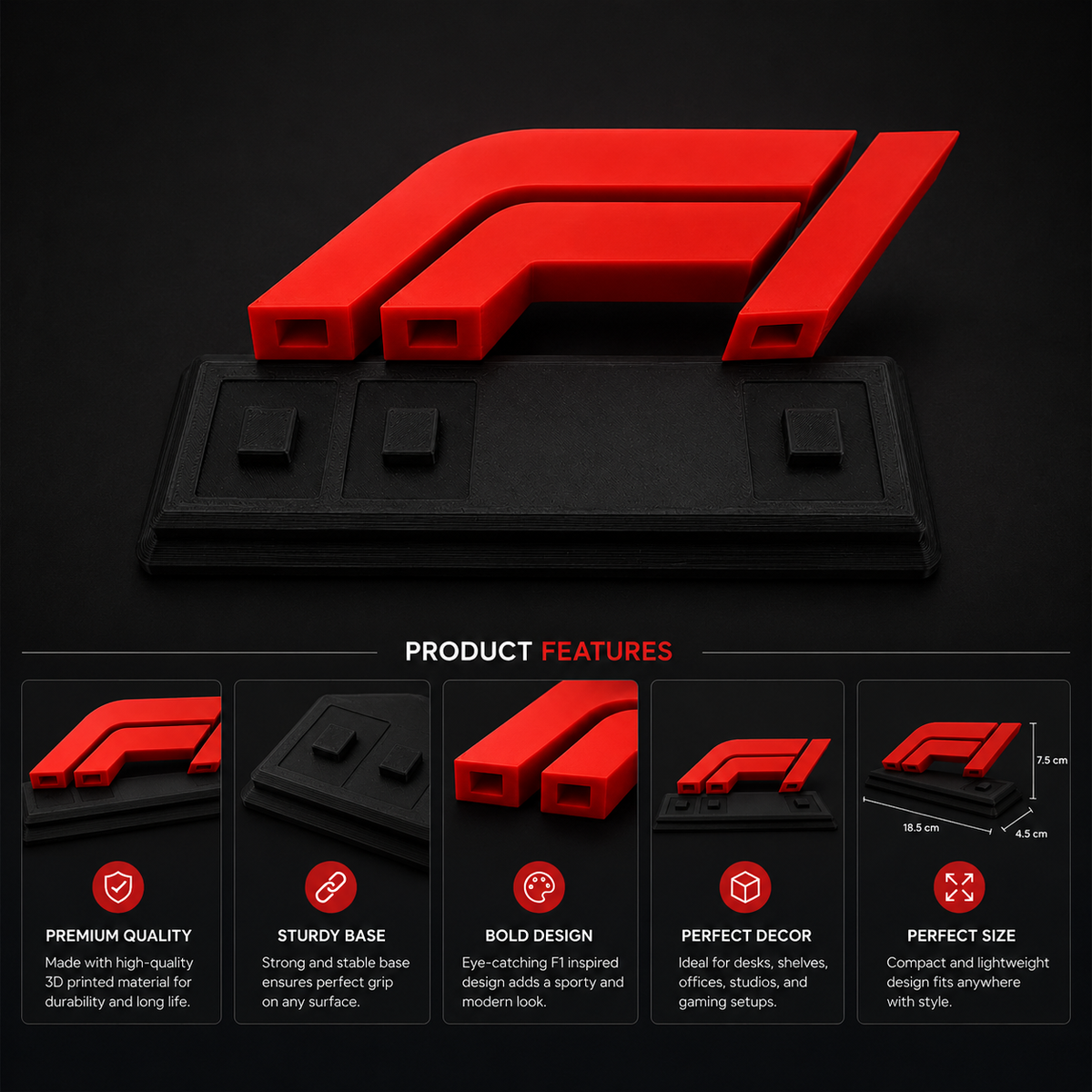 Titan Racing Emblem · Motorsport Desk Decor Stand