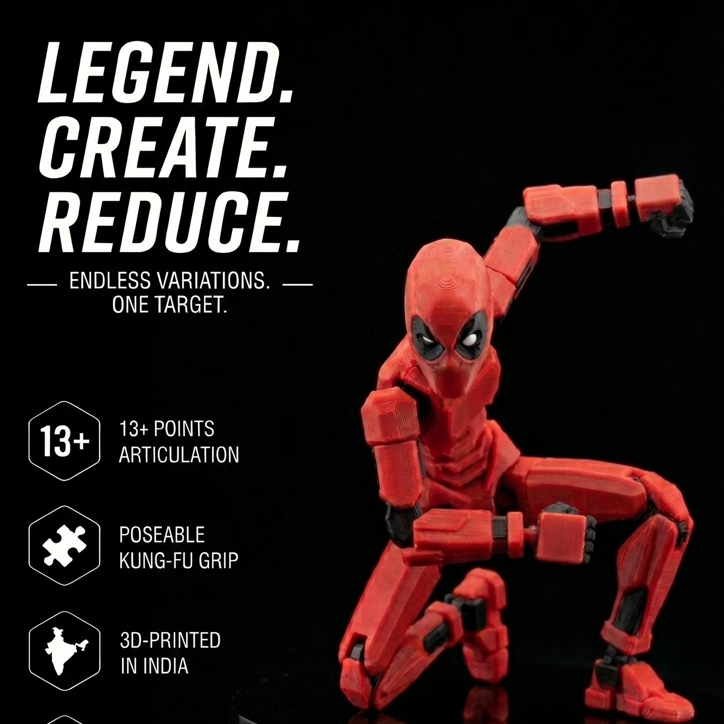 Titan 13: The Regenerating Anti-Hero | Matte Red & Black Toy