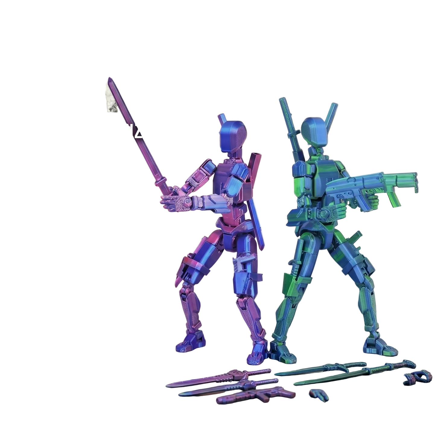 Blue-Purple Metallic Duo · The Storm Twins · Premium 2-Figure Articulated Action Set · Titan Toys