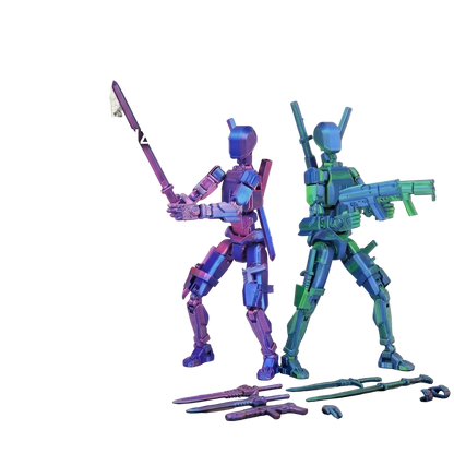 Blue-Purple Metallic Duo · The Storm Twins · Premium 2-Figure Articulated Action Set · Titan Toys