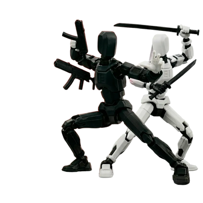 Black & White Duo · Shadow & Harmony · 2-Figure Articulated Action Set · Titan Toys