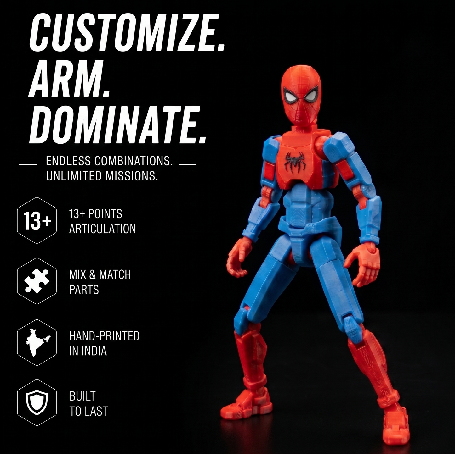Titan 13: Spider Edition | Multi-Pose Action Figure