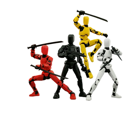Collector Squad · The Core Four · Yellow + White + Black + Red Articulated 4-Figure Bundle · Titan Toys