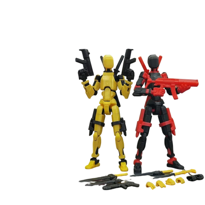 Yellow & Red Duo · Sun & Fire Squad · 2-Figure Articulated Action Set · Titan Toys