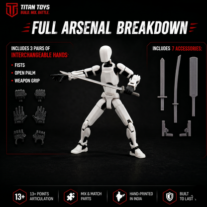 White Titan · The Harmony · 13-Joint Articulated Action Figure · Titan Toys