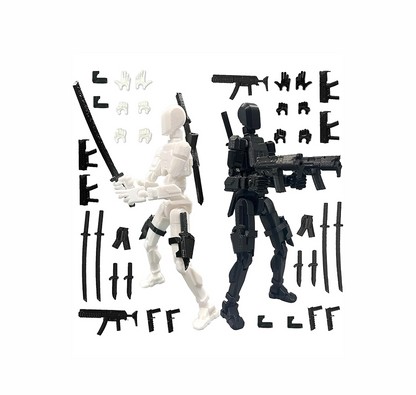 Black & White Duo · Shadow & Harmony · 2-Figure Articulated Action Set · Titan Toys