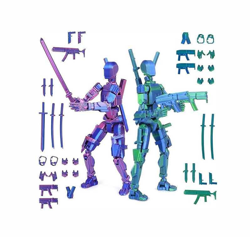Blue-Purple Metallic Duo · The Storm Twins · Premium 2-Figure Articulated Action Set · Titan Toys