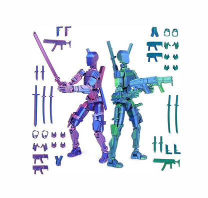 Blue-Purple Metallic Duo · The Storm Twins · Premium 2-Figure Articulated Action Set · Titan Toys