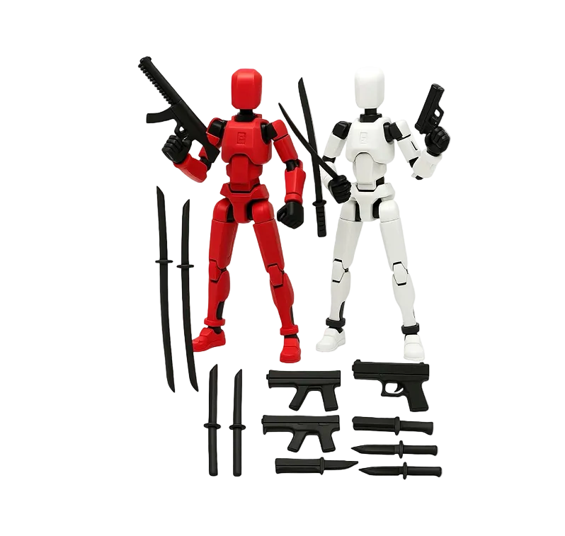Red & White Mini Squad · Warrior & Harmony · Desk Display 2-Figure Set · Titan Toys