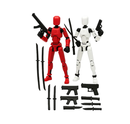 Red & White Mini Squad · Warrior & Harmony · Desk Display 2-Figure Set · Titan Toys
