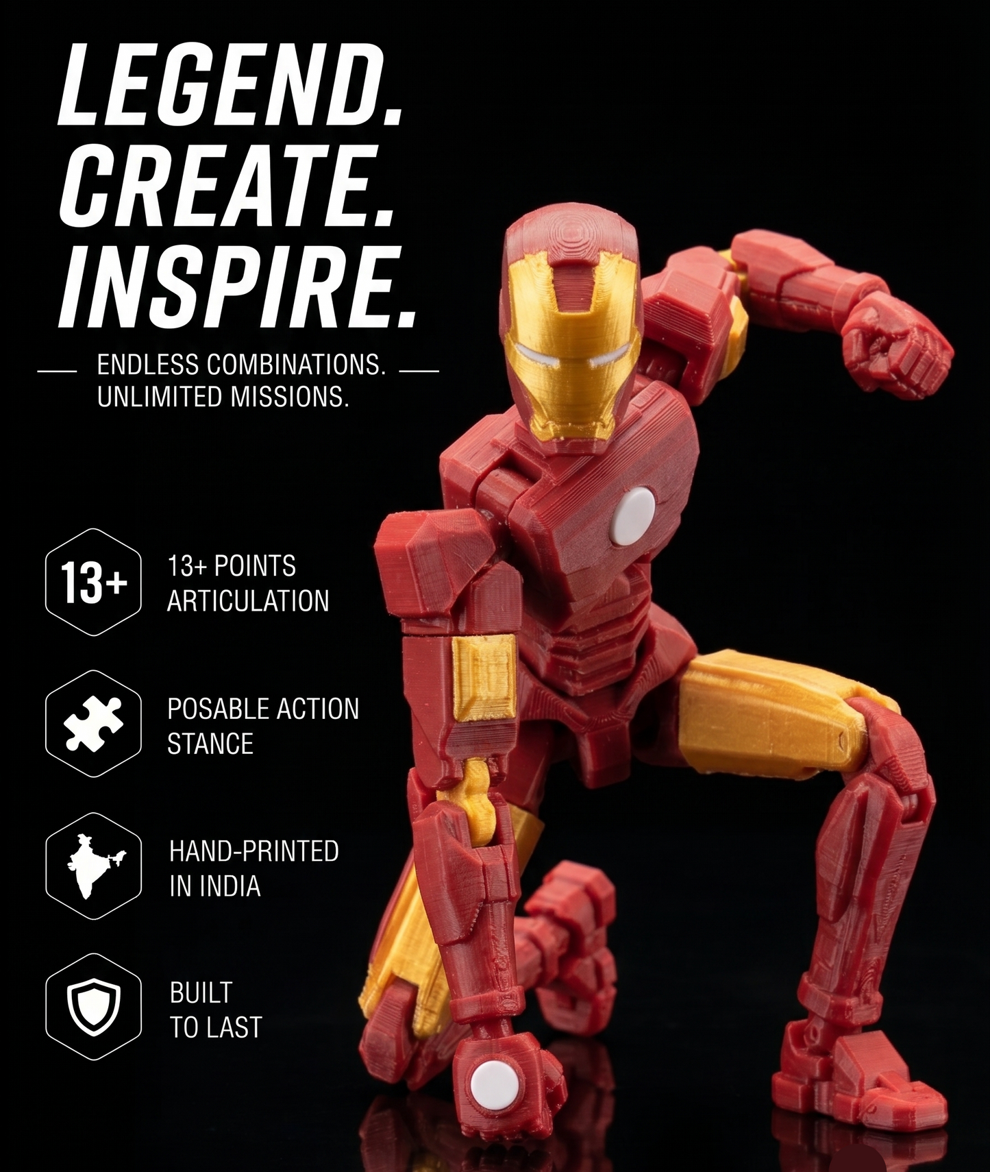 Titan 13: Iron Edition | Matte Metallic Action Toy