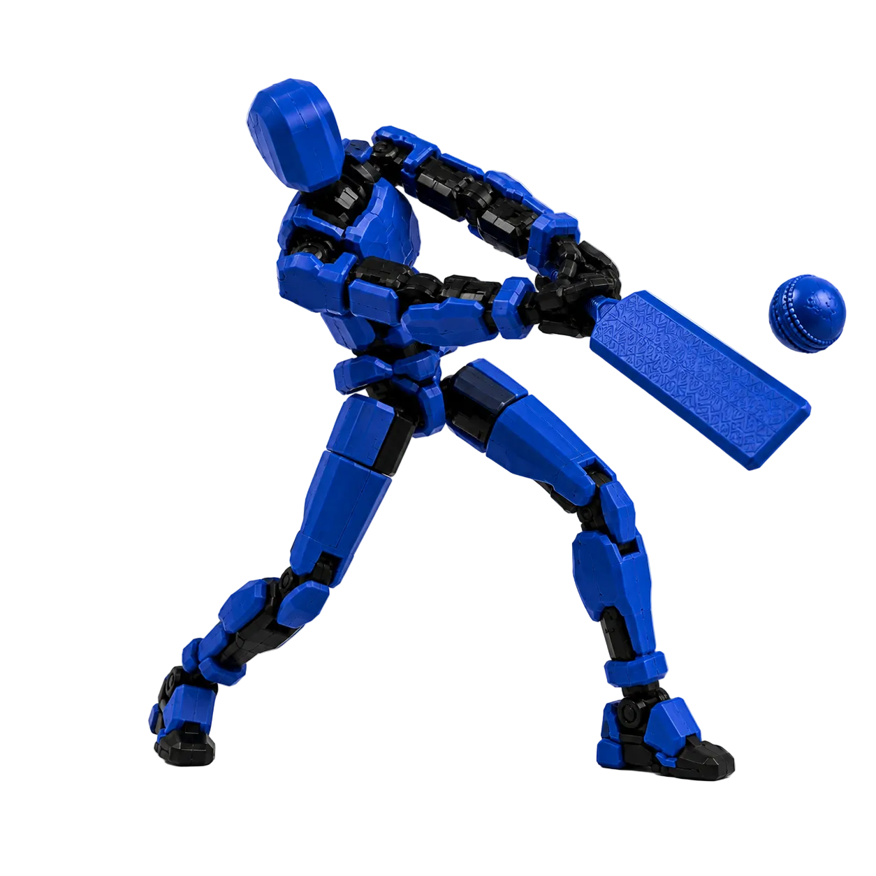 Blue Titan Cricket · The Mumbai Striker · 13-Joint Articulated Cricket Action Figure · MI Fan Pick · Titan Toys