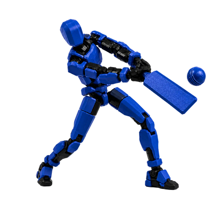 Blue Titan Cricket · The Mumbai Striker · 13-Joint Articulated Cricket Action Figure · MI Fan Pick · Titan Toys