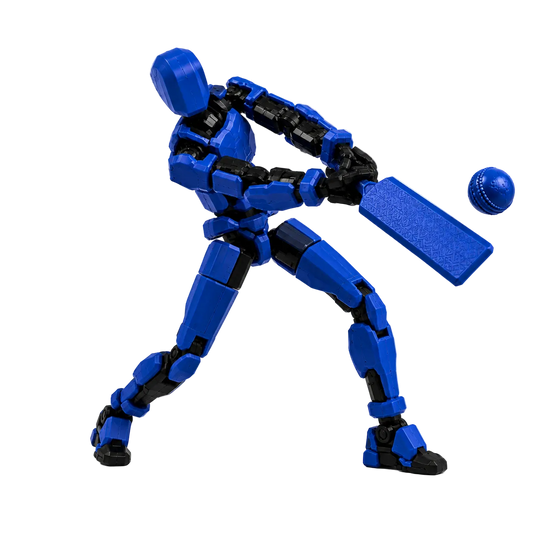 Blue Titan Cricket · The Mumbai Striker · 13-Joint Articulated Cricket Action Figure · MI Fan Pick · Titan Toys