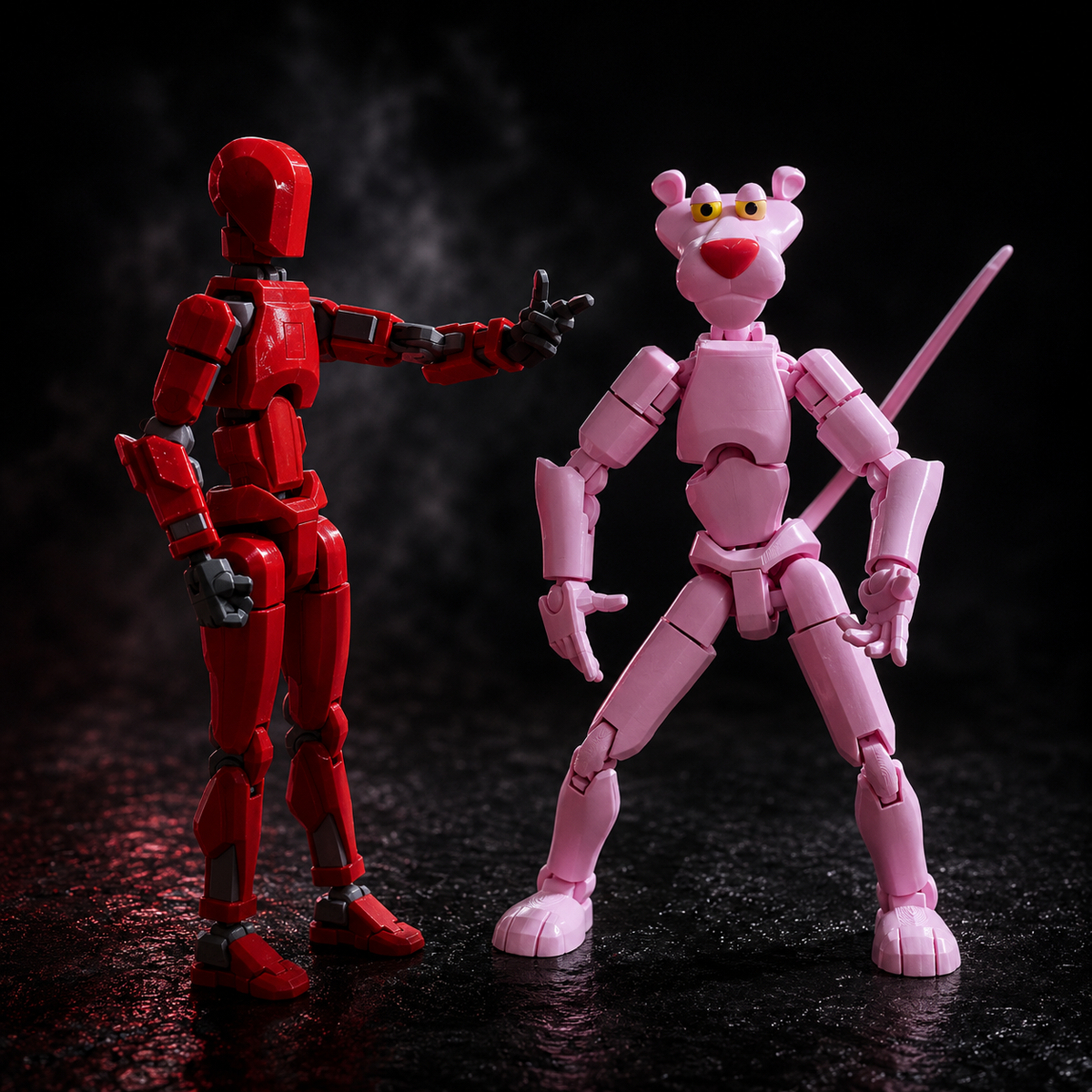 Titan Pink Prowler pink panther Titan figure pose