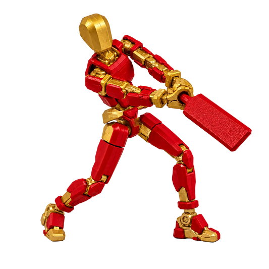 Red Titan Cricket · The Royal Challenger · 13-Joint Articulated Cricket Action Figure · RCB Fan Pick · Titan Toys