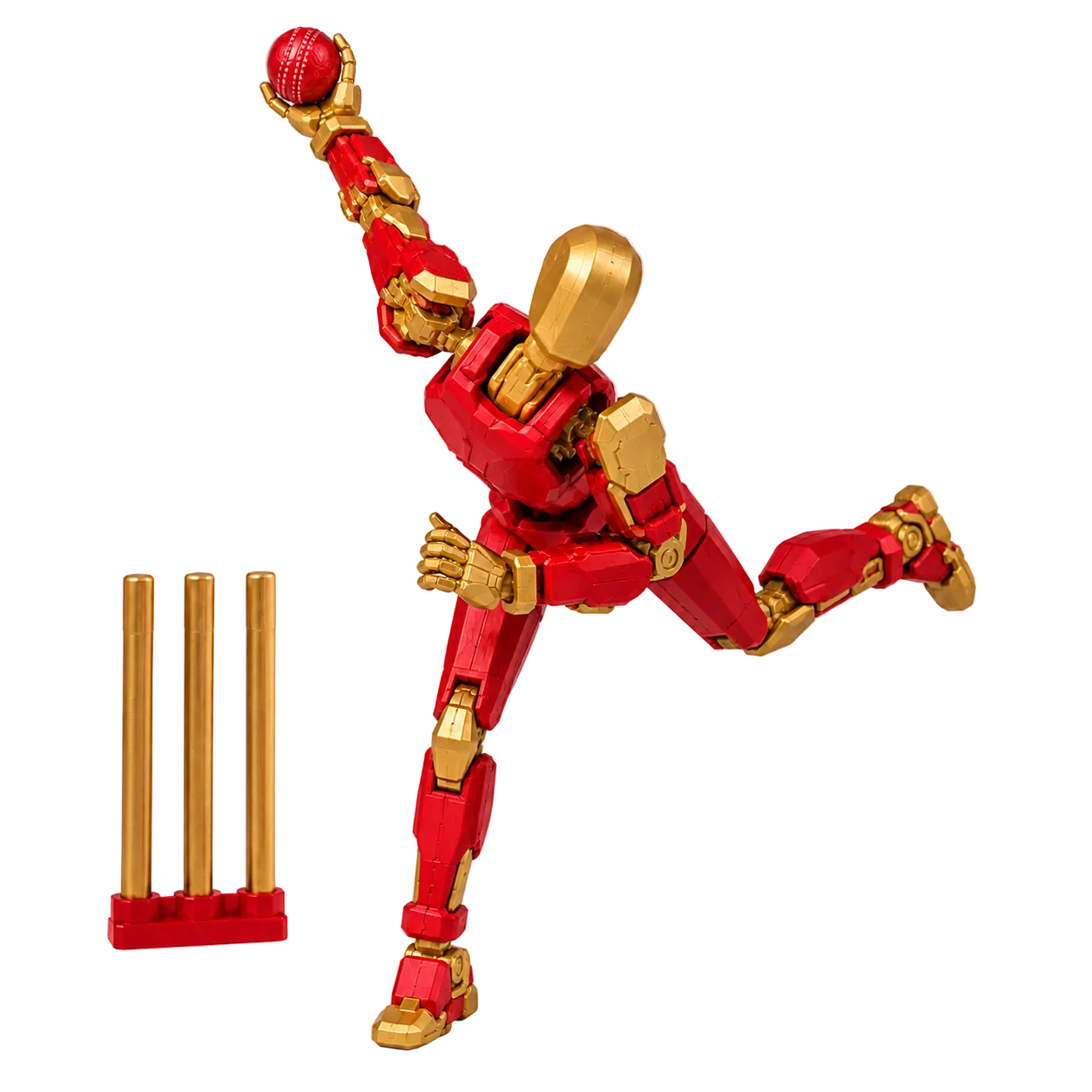 Red Titan Cricket · The Royal Challenger · 13-Joint Articulated Cricket Action Figure · RCB Fan Pick · Titan Toys