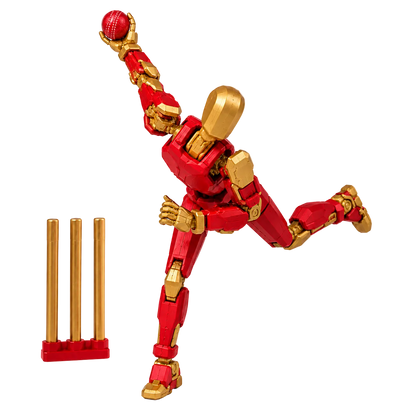Red Titan Cricket · The Royal Challenger · 13-Joint Articulated Cricket Action Figure · RCB Fan Pick · Titan Toys