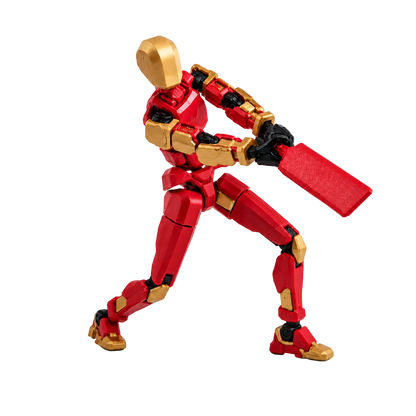 Red Titan Cricket · The Royal Challenger · 13-Joint Articulated Cricket Action Figure · RCB Fan Pick · Titan Toys