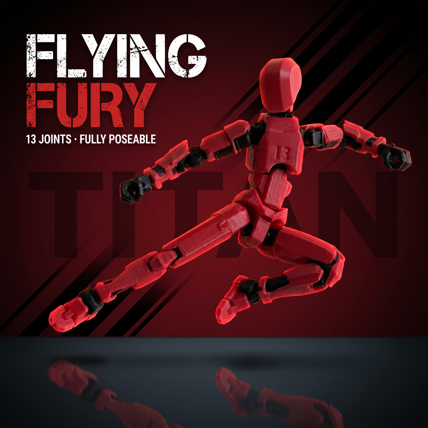 Red Titan · The Warrior · 13-Joint Articulated Action Figure · Titan Toys