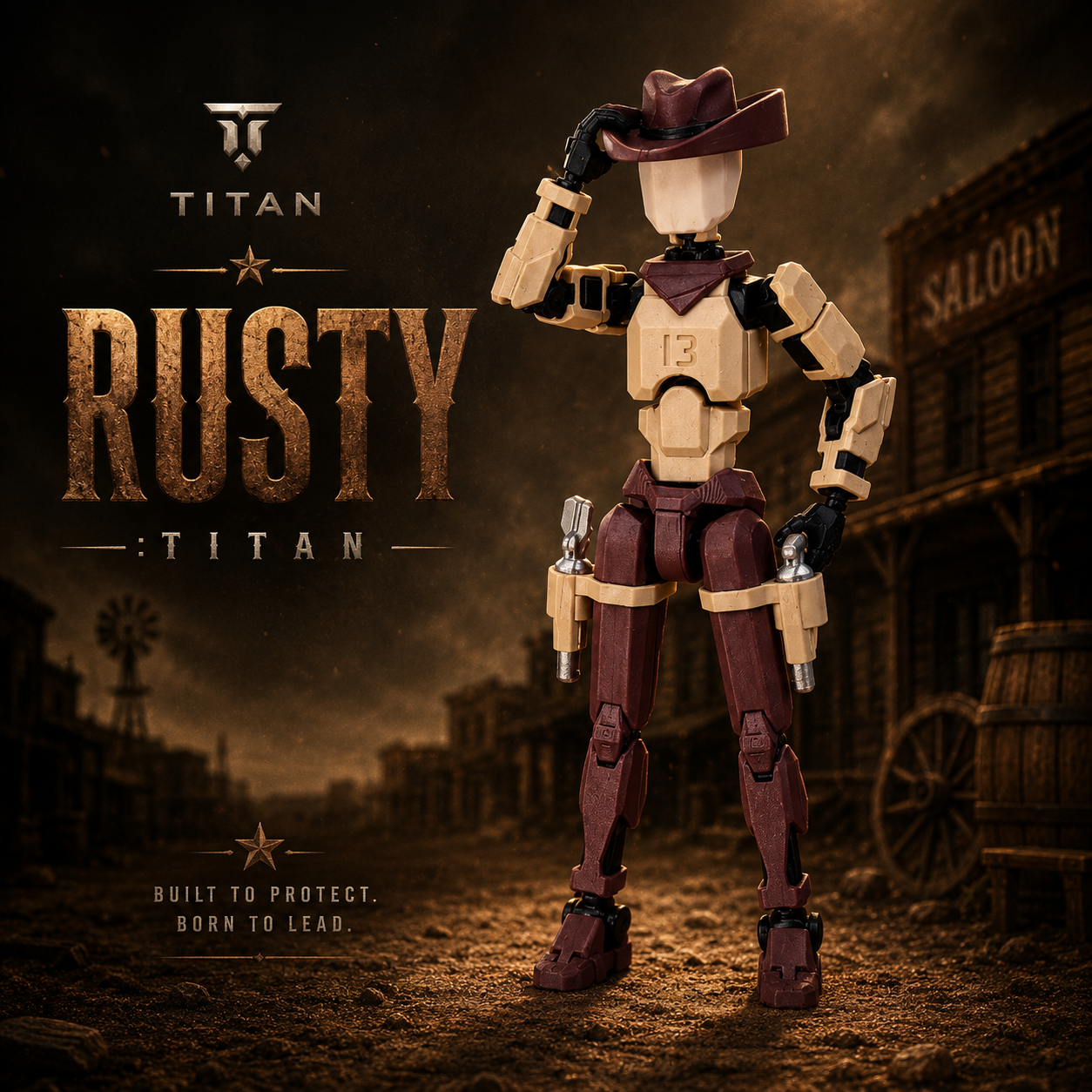 Rusty Titan poseable western action figure