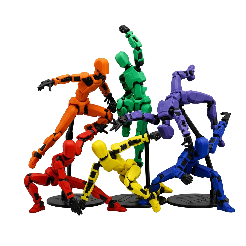 Rainbow Squad · The Full Spectrum · 6-Figure Build-Your-Own Articulated Action Set · Titan Toys
