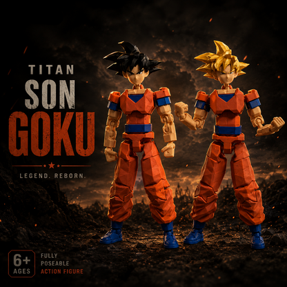 Titan Son Goku anime figure battle pose