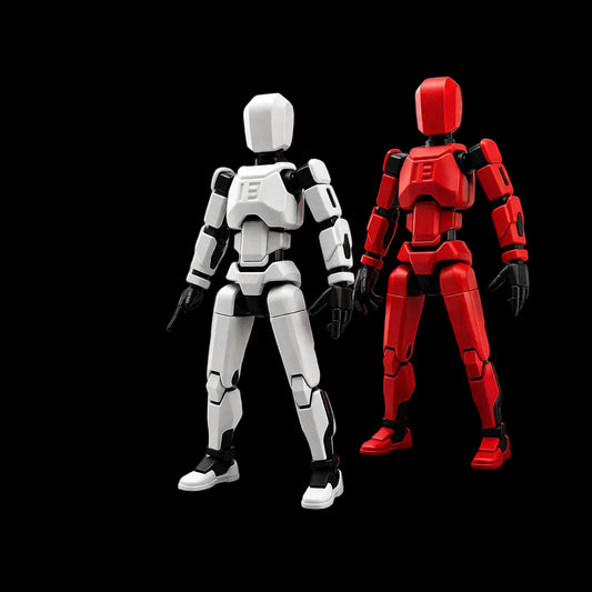 Red & White Mini Squad · Warrior & Harmony · Desk Display 2-Figure Set · Titan Toys