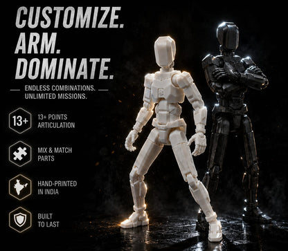 Black & White Duo · Shadow & Harmony · 2-Figure Articulated Action Set · Titan Toys