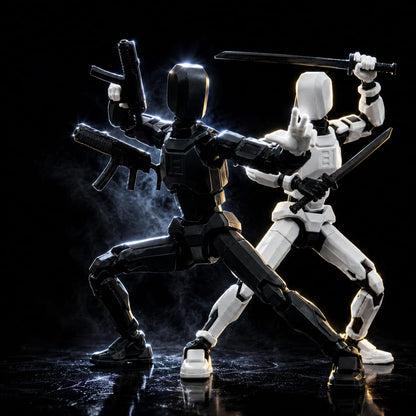Black & White Duo · Shadow & Harmony · 2-Figure Articulated Action Set · Titan Toys