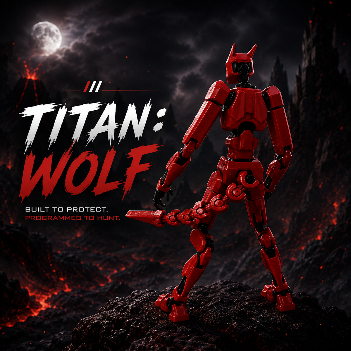 Titan Wolf articulated mecha action figure