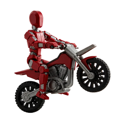 Red Rider Titan · The Motion Hero · 13-Joint Articulated Action Figure with Stunt Bike · Titan Toys