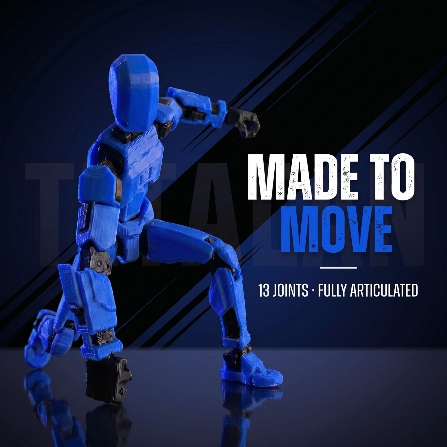 Blue Titan · The Wind Speedster · 13-Joint Articulated Action Figure · Titan Toys