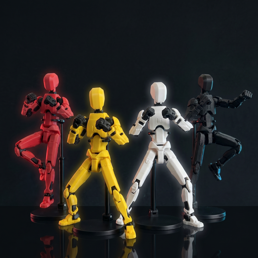 Collector Squad · The Core Four · Yellow + White + Black + Red Articulated 4-Figure Bundle · Titan Toys