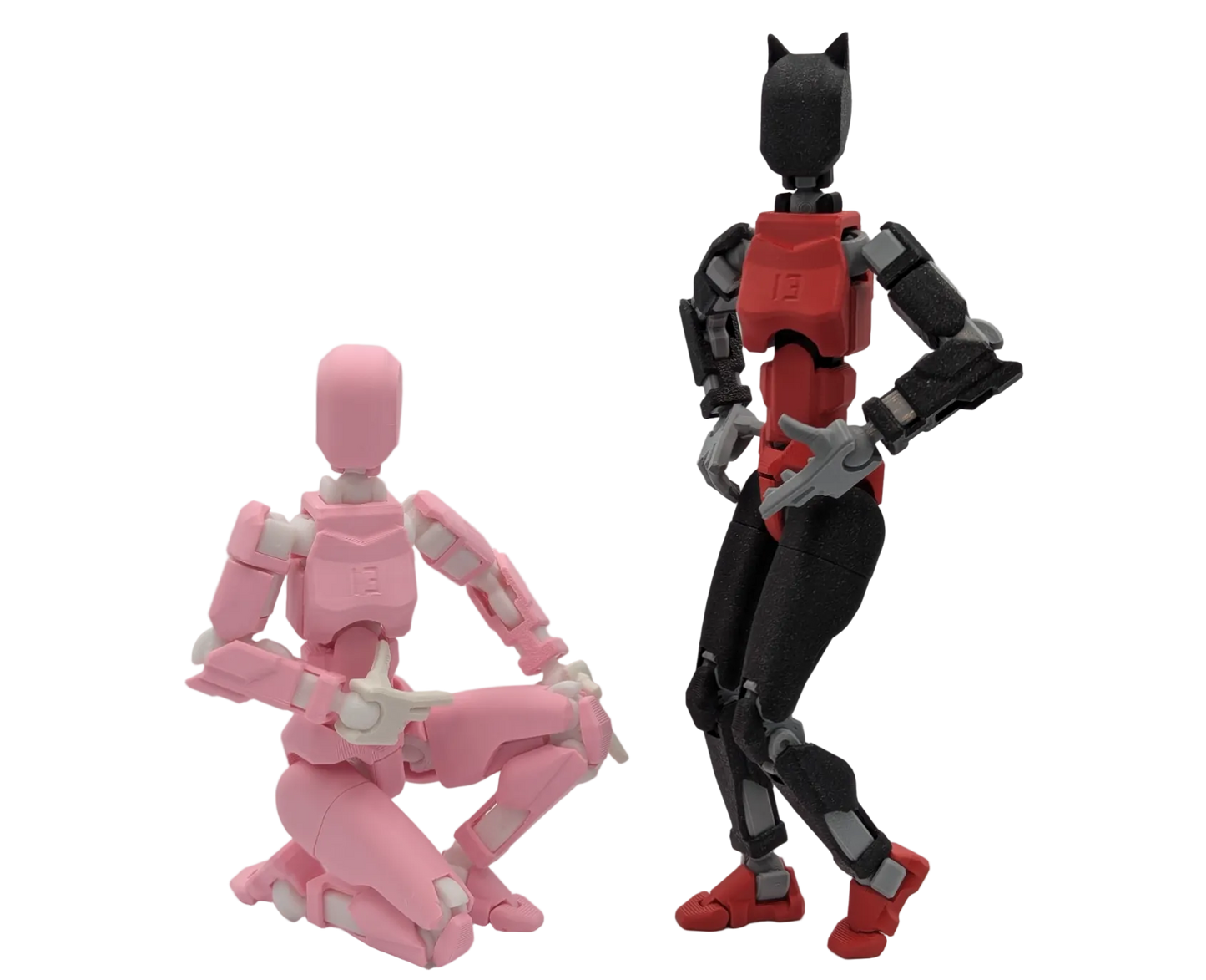 Pink and Cat-Ear Femme Titan 13 figures pose - Titan Toys