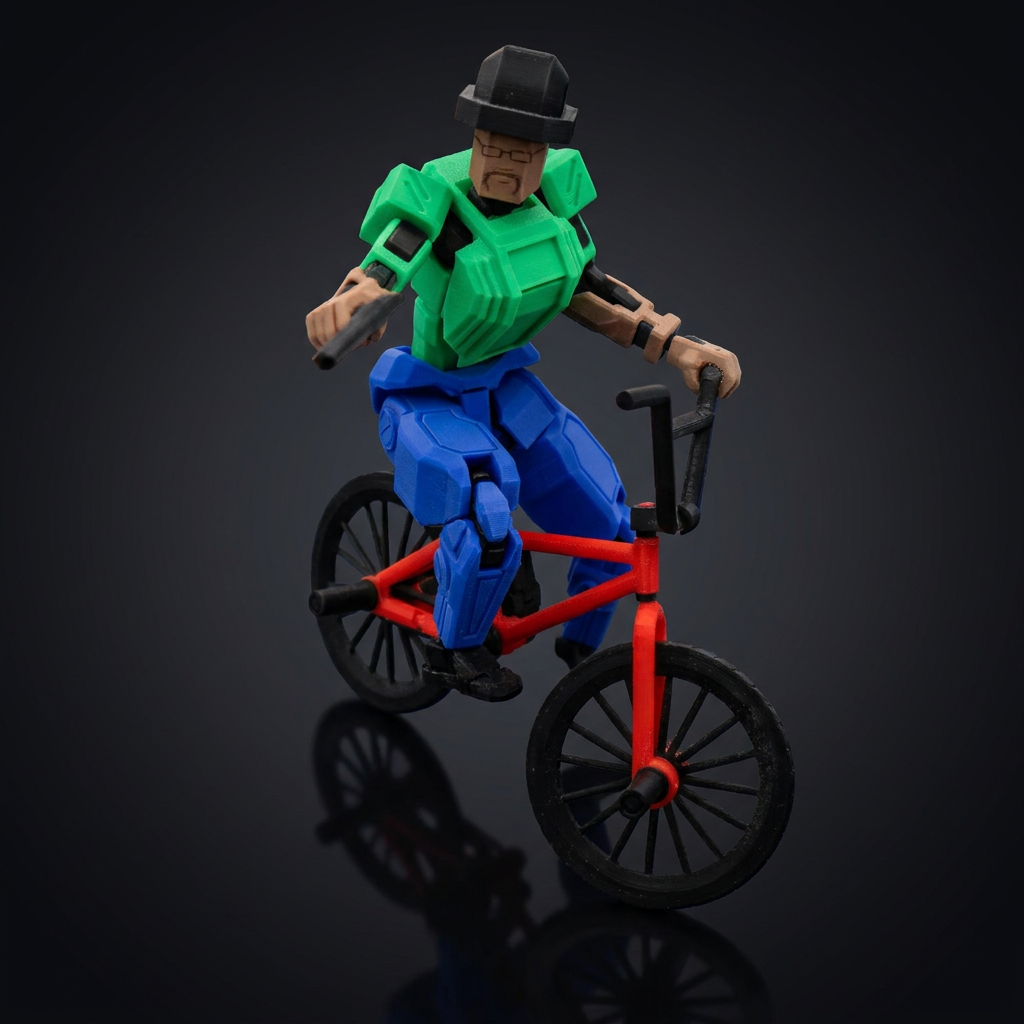 Titan-CJ Finger BMX — detail view of spokes and grippy tyres, Titan Toys